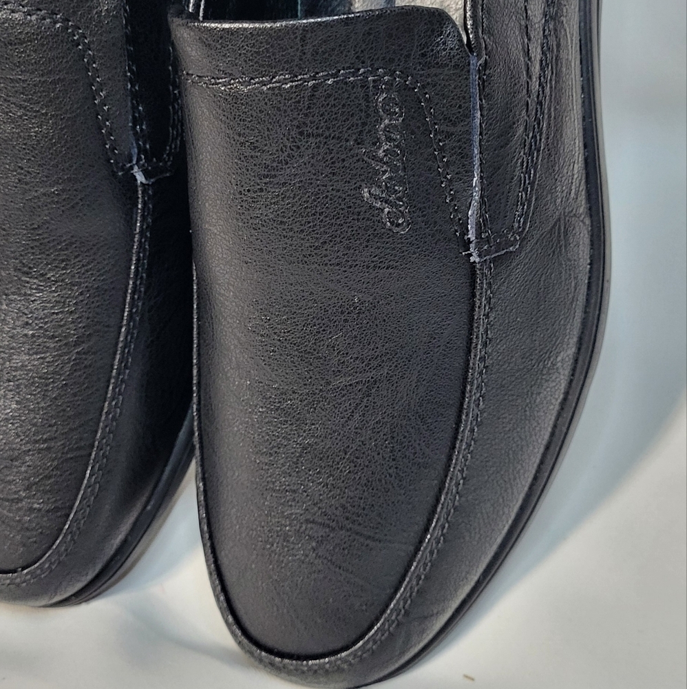 Clohoo Men's Black NWOT Handcrafted Cowhide Faux Leather Slip-On Loafers Sz US 7 - Picture 8 of 12
